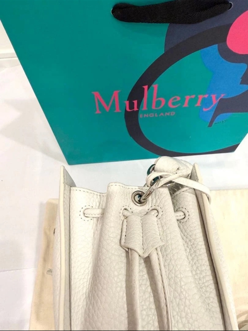 Mulberry Cream Leather Braided-Handle Satchel - Picture 11 of 16